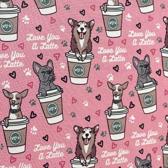Pickle & Dot Frenchie Chihuahua Latte Lovers Throw Blanket 60x70 Pink - Picture 7 of 10